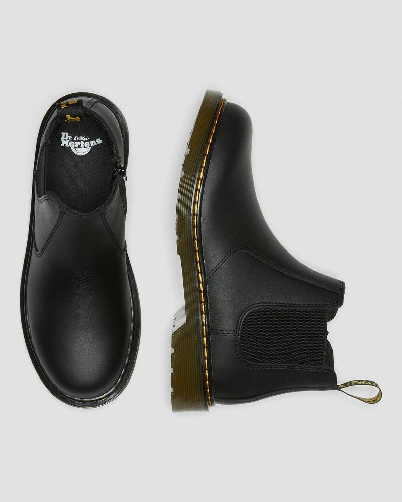 Black Kids' Dr Martens Youth 2976 Softy T Leather Chelsea Boots | CA 671KOR